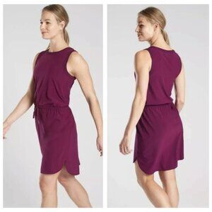 Athleta Rincon Sleeveless Performance Mini Dress S Plum (Purple/Red)